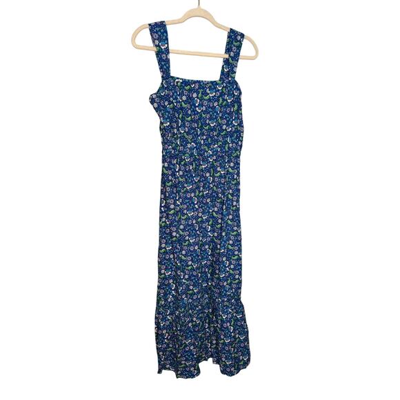 LOFT Blue Floral Midi Dress - Picture 2 of 7
